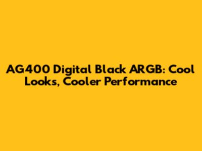 AG400 Digital Black ARGB: Cool Looks, Cooler Performance