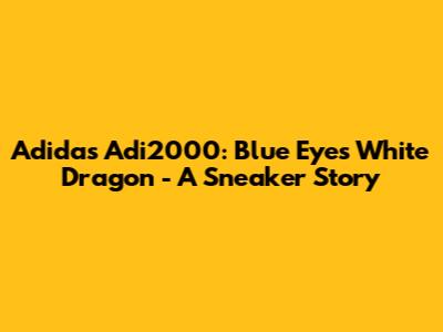 Adidas Adi2000: Blue Eyes White Dragon - A Sneaker Story