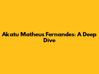 Akatu Matheus Fernandes: A Deep Dive