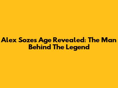 Alex Soze's Age Revealed: The Man Behind The Legend