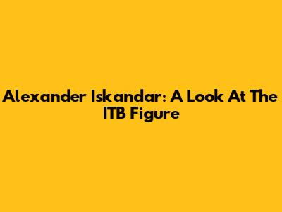 Alexander Iskandar: A Look At The ITB Figure
