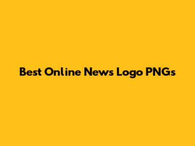Best Online News Logo PNGs