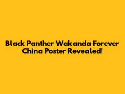 Black Panther Wakanda Forever China Poster Revealed!