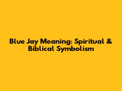 Blue Jay Meaning: Spiritual & Biblical Symbolism