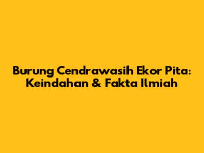Burung Cendrawasih Ekor Pita: Keindahan & Fakta Ilmiah