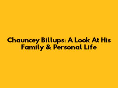 Chauncey Billups: A Look At His Family & Personal Life