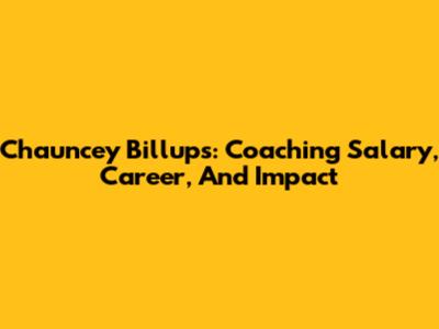 Chauncey Billups: Coaching Salary, Career, And Impact