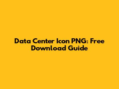 Data Center Icon PNG: Free Download Guide