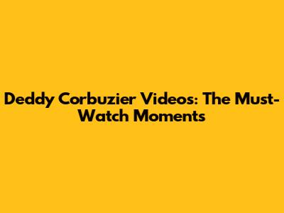Deddy Corbuzier Videos: The Must-Watch Moments