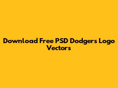 Download Free PSD Dodgers Logo Vectors