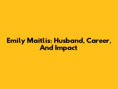 Emily Maitlis: Husband, Career, And Impact