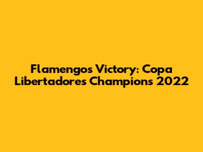 Flamengo's Victory: Copa Libertadores Champions 2022