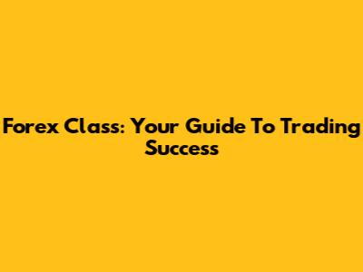 Forex Class: Your Guide To Trading Success