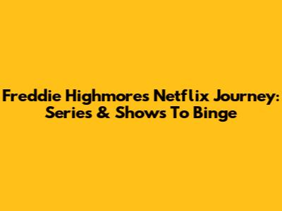 Freddie Highmore's Netflix Journey: Series & Shows To Binge
