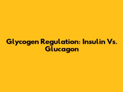 Glycogen Regulation: Insulin Vs. Glucagon