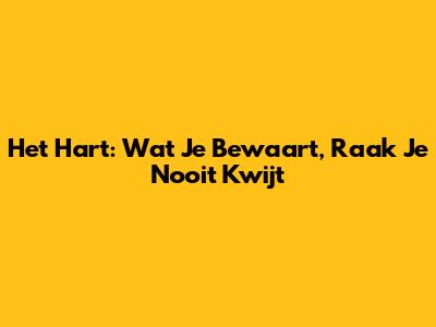 Het Hart: Wat Je Bewaart, Raak Je Nooit Kwijt