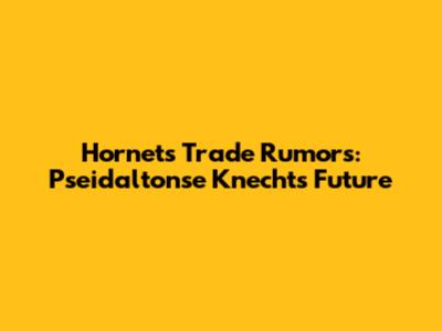 Hornets Trade Rumors: Pseidaltonse Knecht's Future