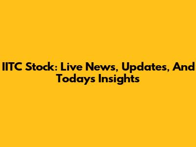 IITC Stock: Live News, Updates, And Today's Insights