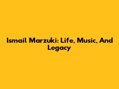 Ismail Marzuki: Life, Music, And Legacy