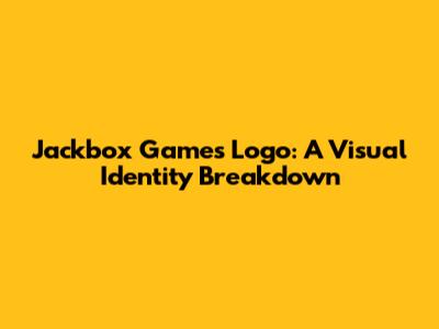 Jackbox Games Logo: A Visual Identity Breakdown