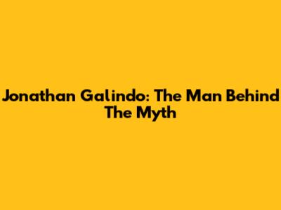 Jonathan Galindo: The Man Behind The Myth