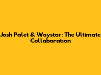 Josh Palet & Waystar: The Ultimate Collaboration