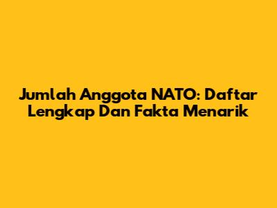 Jumlah Anggota NATO: Daftar Lengkap Dan Fakta Menarik