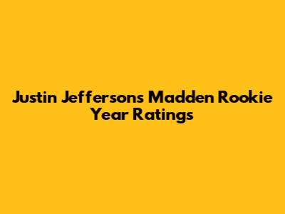 Justin Jefferson's Madden Rookie Year Ratings