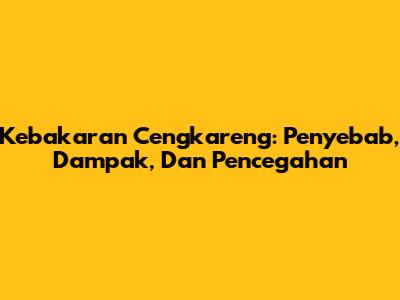 Kebakaran Cengkareng: Penyebab, Dampak, Dan Pencegahan
