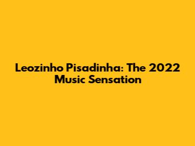 Leozinho Pisadinha: The 2022 Music Sensation
