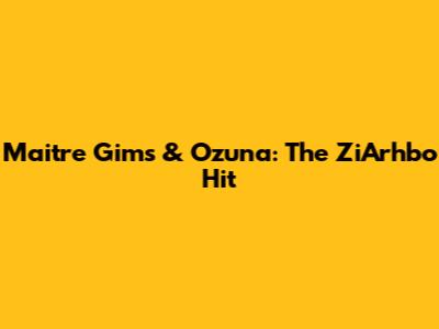Maitre Gims & Ozuna: The ZiArhbo Hit