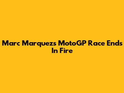 Marc Marquez's MotoGP Race Ends In Fire
