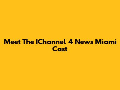Meet The IChannel 4 News Miami Cast