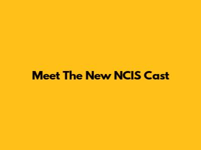 Meet The New NCIS Cast