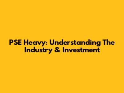 PSE Heavy: Understanding The Industry & Investment