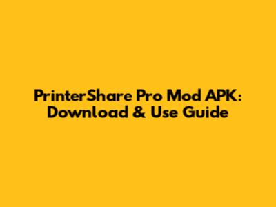 PrinterShare Pro Mod APK: Download & Use Guide