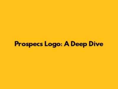 Prospecs Logo: A Deep Dive