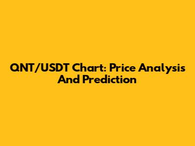 QNT/USDT Chart: Price Analysis And Prediction