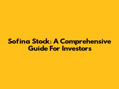 Sofina Stock: A Comprehensive Guide For Investors