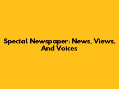 Special Newspaper: News, Views, And Voices