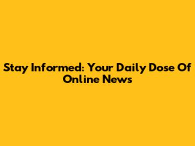Stay Informed: Your Daily Dose Of Online News