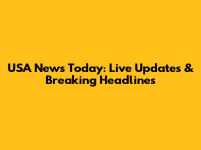 USA News Today: Live Updates & Breaking Headlines