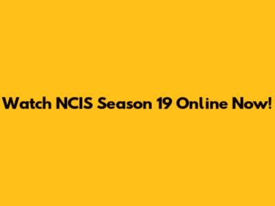 Watch NCIS Season 19 Online Now!