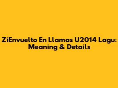 ZiEnvuelto En Llamas U2014 Lagu: Meaning & Details