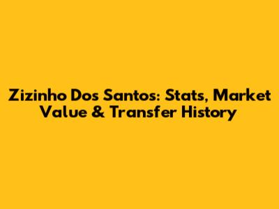 Zizinho Dos Santos: Stats, Market Value & Transfer History